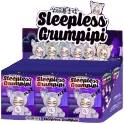 Grumpipi Op Voorraad Originele Sleepless Grumpipi Serie Blind Box Vinyl Gezicht Pluche Pop Macaron Kleur Tas Decor Collectie Speelgoed Hoge Kwaliteit Cadeau