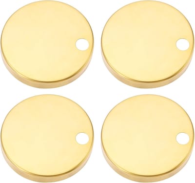 Toiletbril Scharnieren - Deksel Bevestiging - Badkamer Vernieuwen - Corrosiebestendig Roestvrij Staal - 60 Mm Diameter - Goud