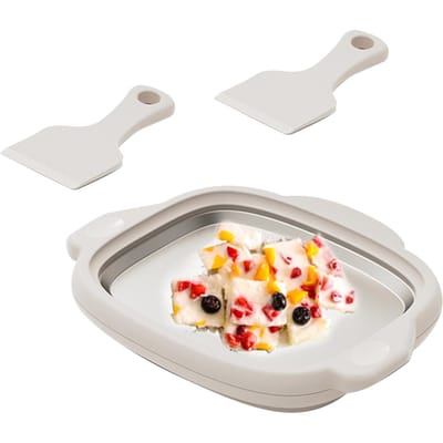 Rolde IJs Maker Multifunctioneel Innovatief Efficiënt Kleine Bevroren Yoghurt Maker voor het Maken van Bevroren Yoghurt Rolde IJs wit