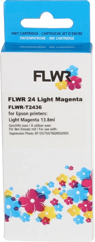 FLWR - Inktcartridge / 24 / Licht Magenta - Geschikt voor Epson