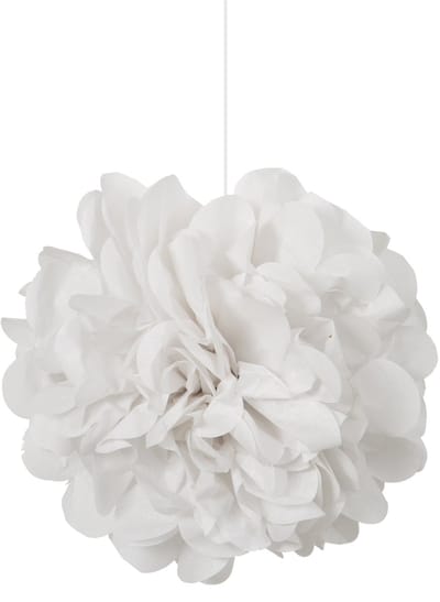 UNIQUE - 3 witte papieren pompons om op te hangen 22 cm voor bruiloft