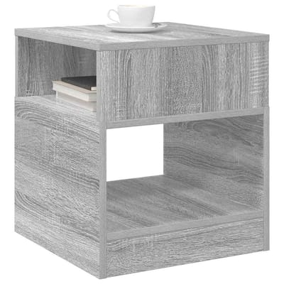 vidaXL - Bijzettafel - Grijs - Sonoma - 40,5 - x - 40 - x - 45 - cm - Bewerkt - hout