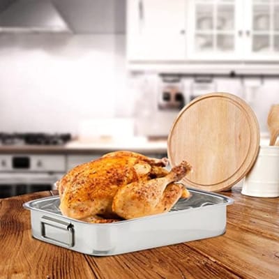 PromoHome Ovenrooster Braadslede RVS - Vetafdruip Rooster voor Grill en Oven