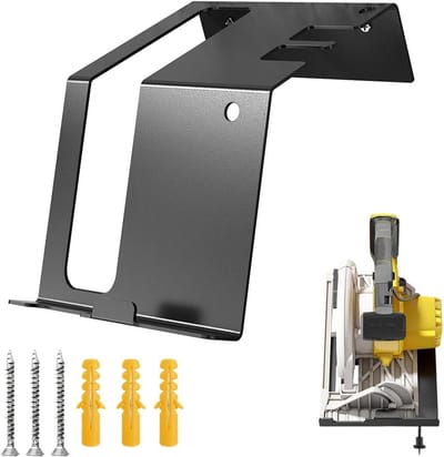 Cirkelzaag Bewaarrek - Gereedschap Houder - Gereedschap Organiseren - Roestvaste Sterkte - 21x11.5x15cm - Zwart