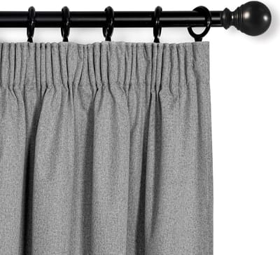 Ondoorzichtige Gordijnen voor Slaapkamer - Dubbelset van 2, 160x140 cm, Donkergrijs, Plooiband met Blackout Functie