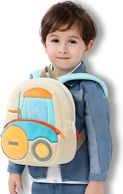 BoefieBoef Vorkheftruck Peuter Rugtas - Stoere Kinderrugzak met Auto- Boot- en Bouwvoertuigen - Jongen Meisje 0-5 Jaar - Wasbaar, Duurzaam & Comfort - Cadeau voor Sinterklaas, Kerst & Verjaardag - Gymtas, Boekentas & Schooltas - Peuterspeelzaal