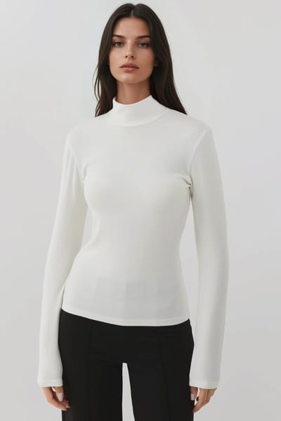 Ultra Zachte Aanraak Slim Fit Coltrui Gebreid Top