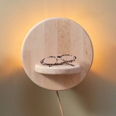 GOOD&MOJO Wandlamp Corsica - Beige - Ø18x25cm - Binnen Modern