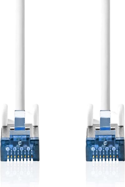 Nedis CAT6a netwerkkabel - S/FTP - RJ45 Male - RJ45 Male - 1.00 m - Snagless - Rond - LSZH - Wit - Doos