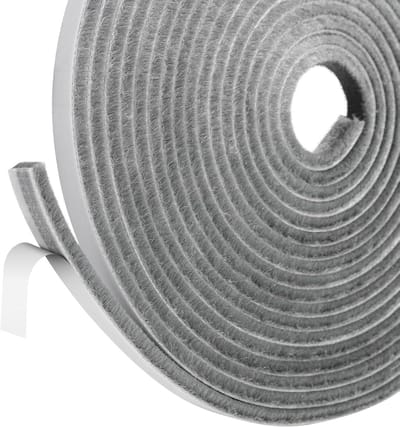Zelfklevende Borstelafdichting - Tochtstrip Deur Raam - Isoleren Woonruimte - Flexibele Borstelrand - 6 Meter Lengte - Grijs