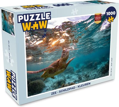 Puzzel Zee - Schildpad - Kleuren - Legpuzzel - Puzzel 1000 stukjes volwassenen