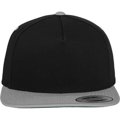 Flexfit - Classic 5 Panel Snapback blk/silver one size Snapback Pet - Zwart