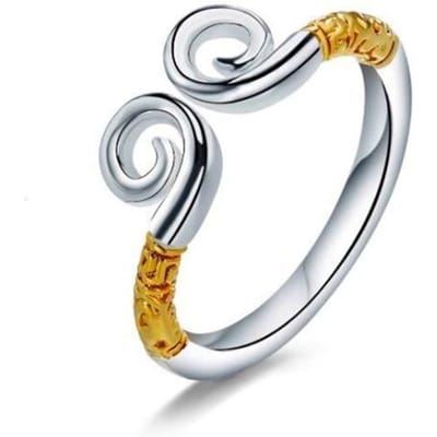 Nouvelle personnalité de la mode sort serré couple créatif t'aime 10000 ans Wukong 925 bijoux en argent sterling anneaux d'ouverture Sr505 white