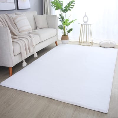 Binnenkleed, wit, katoen, voor de woonkamer, platgeweven, comfortabel, wasbaar. 120x170 cm