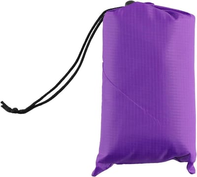 Tentzeil, 210T polyester voor regenbescherming, zonnescherm voor buiten, camping, onderdak, strand, picknick, graslanddeken met 6 ankerpunten (paars, 140 x 200 cm)