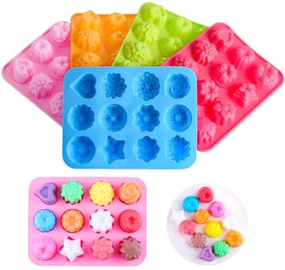 Dailygoods- Siliconen Mal - 2-delige Bakvorm - Bloemvormen - Taartdecoratie - Chocolade/Gelei - Veilig Siliconenmateriaal - Hoge Temperatuurbestendigheid
