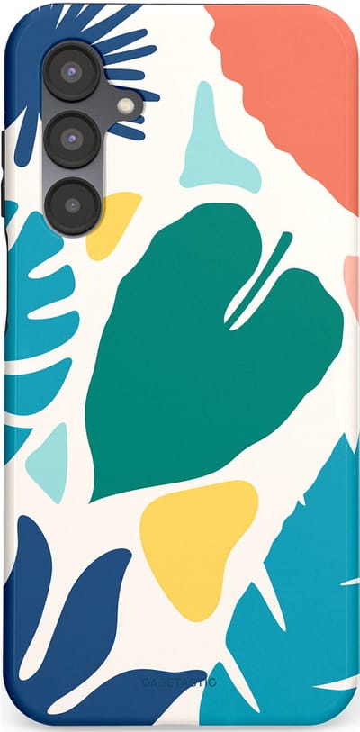 Casetastic Hoesje Geschikt voor Samsung A16 - Stijlvolle Beschermende Duo-layer Case - Moderne Kunstbladeren