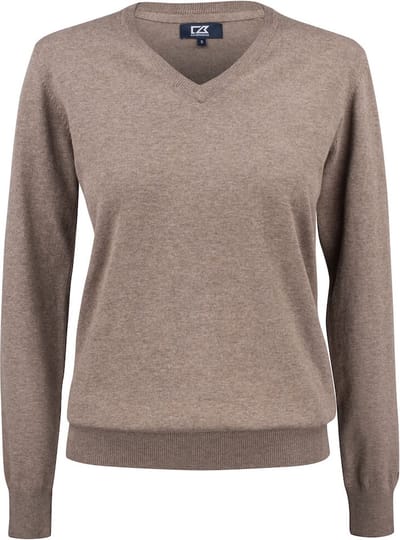 Cutter & Buck Oakville V-neck Dames 355419 - Nougat Mélange - S