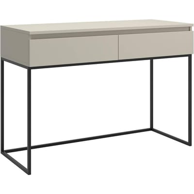 Selsey Bemmi - Kaptafel met lades - Grijsbeige met zwarte poten