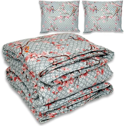 Dekbed zonder overtrek - All year 200x220cm - Japans blauw - Wasbaar Dekbed Zonder Overtrek – Hypoallergeen & Antibacterieel – 30 dagen proefslapen - Wasbaar hoesloos dekbed - Bedrukt dekbed - zomerdekbed & winterdekbed