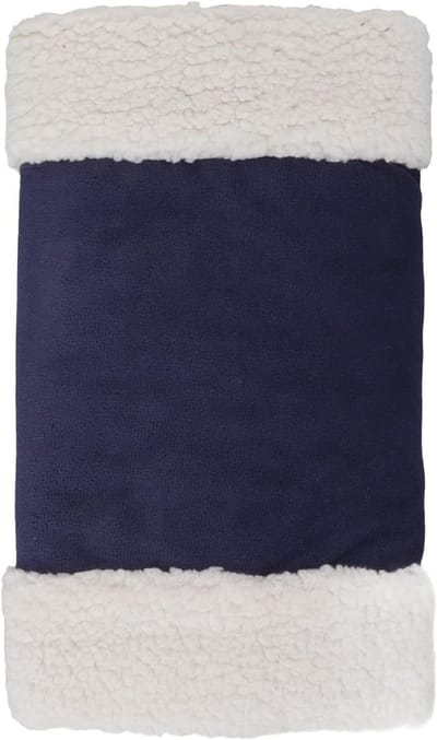 Dailygoods - Handwarmer Mof - Oplaadbare Handwarmer - Veilig en Lichtgewicht - Donkerblauw - Pluche Afwerking - Ideaal voor Koude Dagen - Geschikt voo...