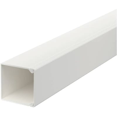 OBO Bettermann Wand- en plafondkanaal met bodemperforatie 25x25x2000 polyvinylchloride zuiver wit RAL 9010, 6191053