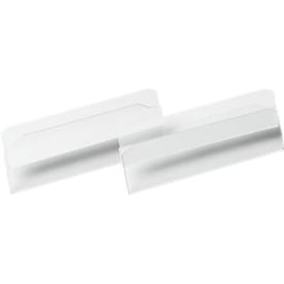 Duurzaam Hard Cover labeletui, B 100 x H 38 mm, zelfklevend, met permanente kleefstrip, verwijderbaar zonder lijmresten, PET harde film, transparant