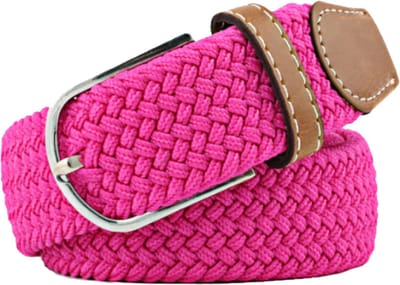 Gevlochten Riem - Roze | Stretch | Canvas/Polyester | 95-105 cm | Fashion Favorite