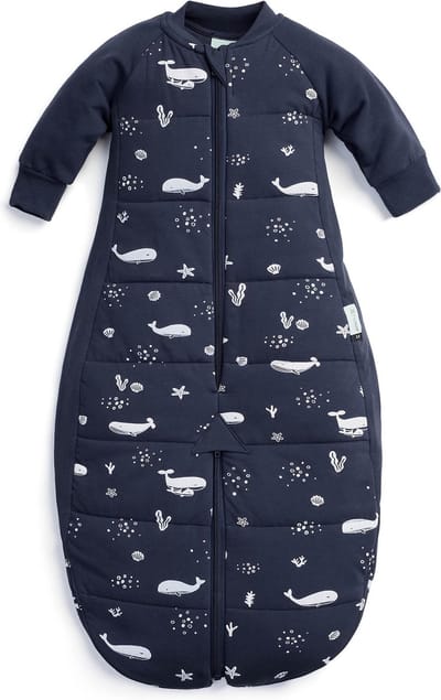 Ergopouch Jersey Sleepsuit Slaapzak - 2,5 Tog - Slaapzak baby - Slaapzakken - Slaapzak - 3-12 md - Slaapzak 80 cm- Whale