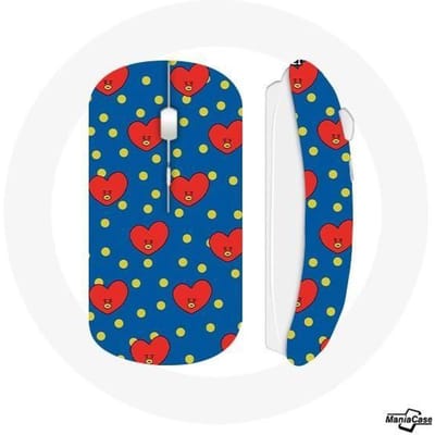 Draadloze muis BTS Bangtan Boys BT21 TATA de V Blauwe achtergrond