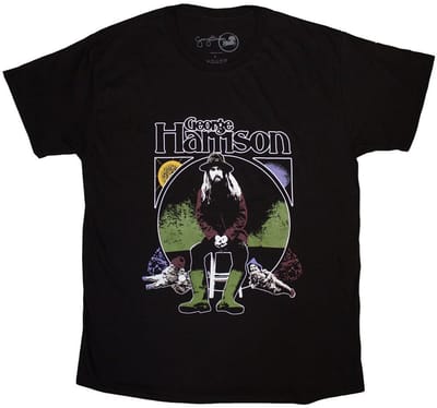 George Harrison - Sun & Moon Heren T-shirt - M - Zwart