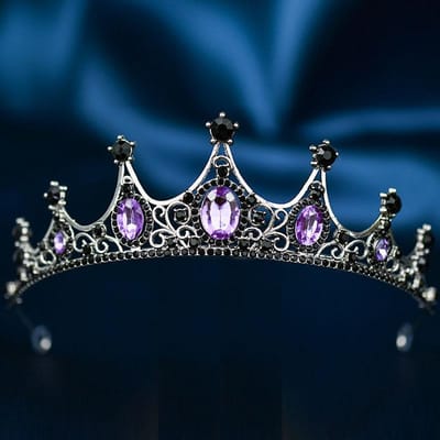 Nouvelle Couleur Couronne Diamant Bijoux de Performance de Festival pour Enfants Princesse Fille Cadeau d'Anniversaire Couronne Strass blue