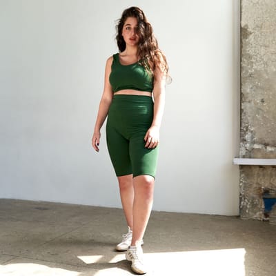 Samarali Groene Katoenen Yogashorts - Perfecte Pasvorm - OEKO-Tex Gecertificeerd