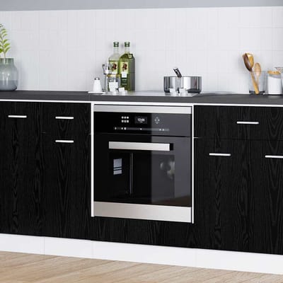 vidaXL Hangkast met opslag Zwart Eiken 60 x 46 x 81,5 cm Bewerkt hout