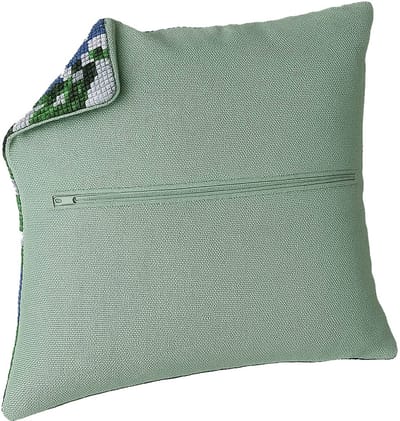 Thea Gouverneur - Kussenrug met Rits - Saliegroen - katoen - Geschikt voor alle kussens tot 40x40 CM - DIY - 23.5905