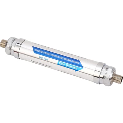Détartreur d'eau Sans Sel Magnétique Compact Anti-Tartre Système Adoucisseur d'Eau Maison Entière pour Douche Lave-Vaisselle Chauffe-Eau Solaire 1 2 white