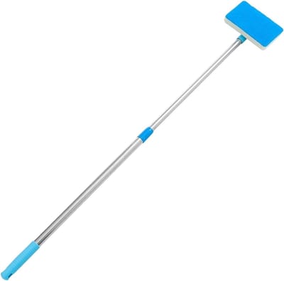 Aquarium Schoonmaak Gereedschap - Algen Krabber - Bak Onderhoud - Verstelbare Lange Steel - Tot 92 cm - Grijs