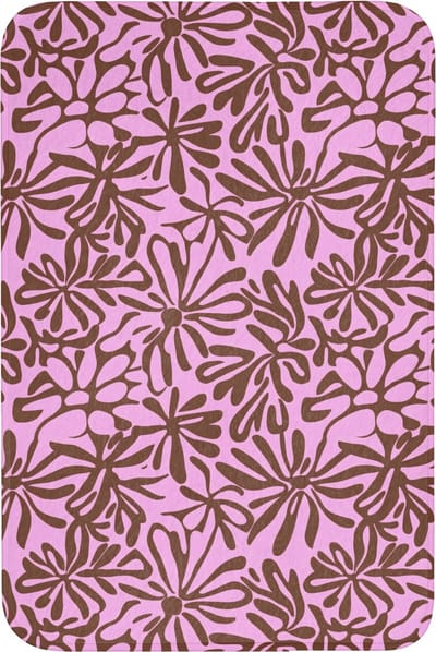 WC mat 60x90 cm - Antislip - Organisch - Patroon - Roze - Toiletmat - Vloermat - Douchemat - Toilet tapijt - Toiletmatten