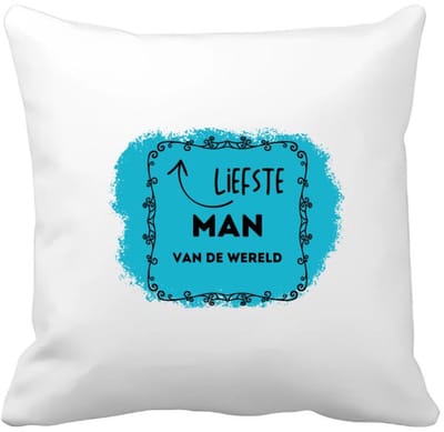 Akyol - liefste man van de wereld Kussen hoes - Vriend/vriendin - de liefste man - valentijnsdag - verjaardag - cadeautje voor vriendje - kado - geschenk - 40 bij 40 cm
