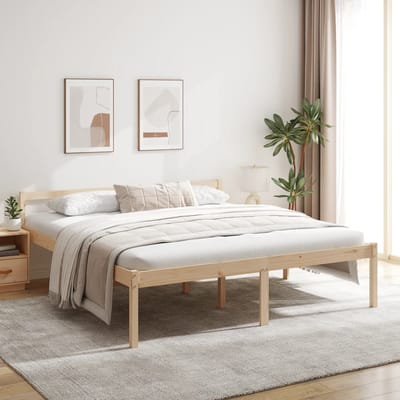vidaXL - Seniorenbed - massief - grenenhout - 200x200 - cm