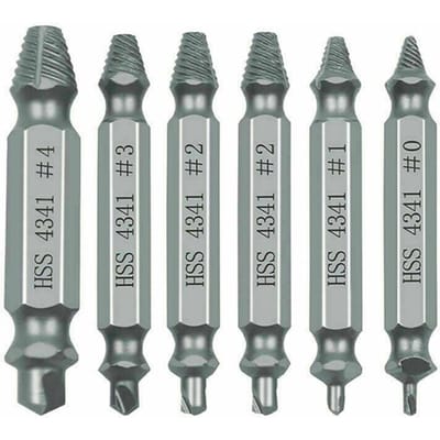 6 stuks gebroken schroefuithalers set gestript beschadigd schroefverwijderaar 6Pcs