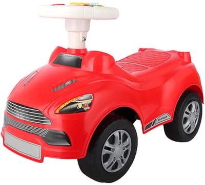Eco Toys - Sports Loopauto - Rood - Met Muziek, LED-Lichten & Claxon - Vanaf 12 Maanden - Max. 15 kg