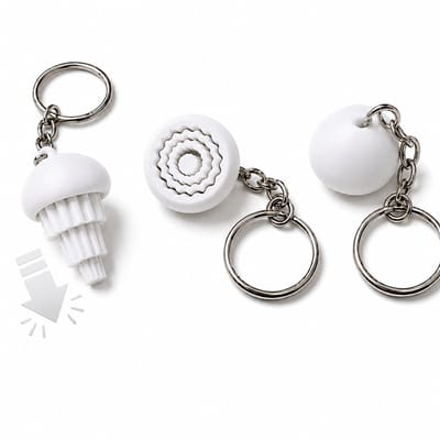 Jellyfish Fidget Toy Sleutelhanger – Anti Stress Speeltje voor Kinderen en Volwassenen – Sensorisch Friemelspeeltje – Pocket Toy – Compact Formaat – Wit