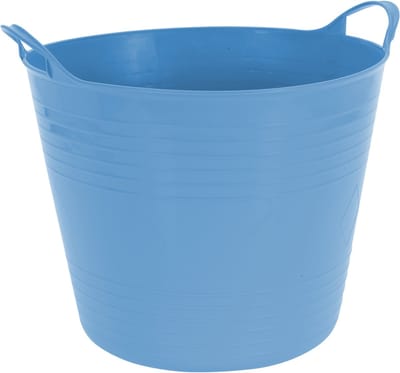 Excellent houseware Flexibele kuip / emmer - blauw - 27 liter - kunststof - 42 x 35 cm