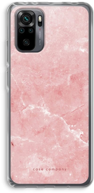 Case Company® - Hoesje geschikt voor Xiaomi Redmi Note 10 Pro hoesje - Roze marmer - Soft Cover Telefoonhoesje - Bescherming aan alle Kanten en Schermrand