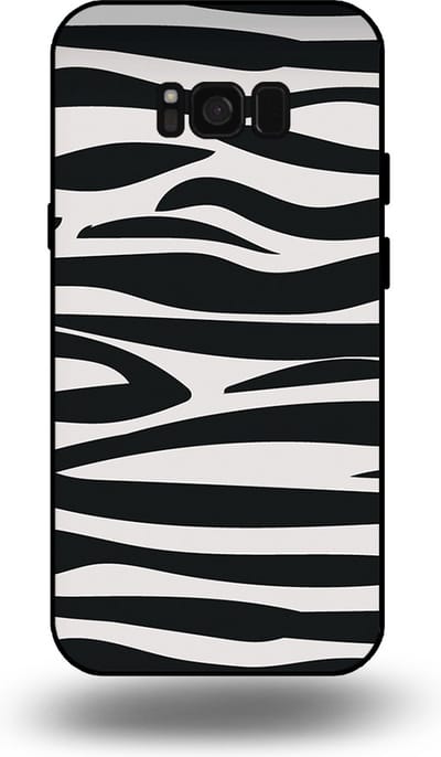 Smartphonica Telefoonhoesje geschikt voor Samsung Galaxy S8 met zebra opdruk - TPU backcover case met zebra print design - Zwart Wit geschikt voor Samsung Galaxy S8