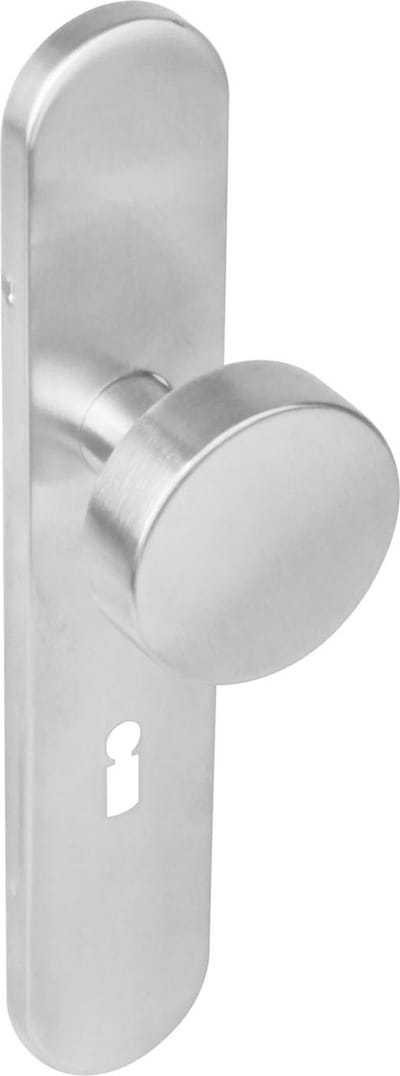 Intersteel Knop op schild sleutelgat 56 mm rvs geborsteld