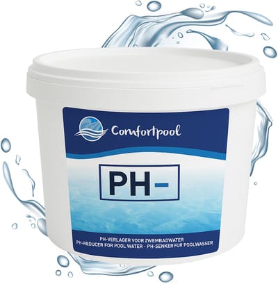 pH-min poeder | 5 kg | Verlaagt de pH waarde | Voor helder zwembadwater | Comfortpool