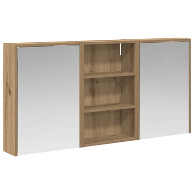vidaXL - Badkamerkast - set - 3 - st - 126 - x - 16 - x - 62.5 - cm - Bewerkt - hout