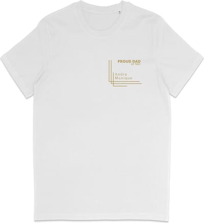 T Shirt Heren - Gepersonaliseerd - Trotse Vader Cadeau - Wit - XS